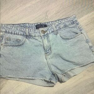 Light Blue Denim Athletic Shorts